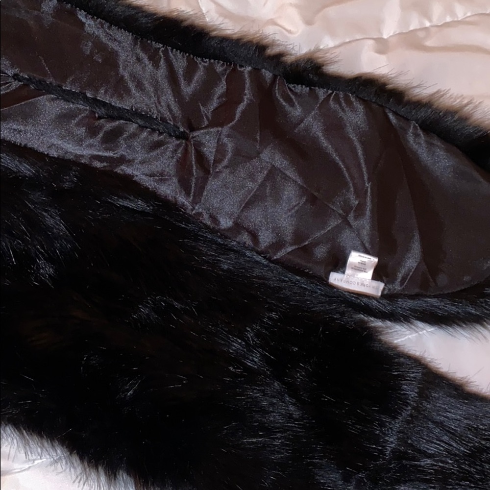 Black Fur throw scarf from New York & Co.